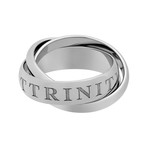 Vintage Cartier 18k White Gold Trinity Ring // Ring Size 6.75