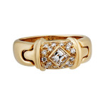 Vintage Bvlgari 18k Yellow Gold Diamond Ring // Size 5.5