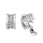 Vintage Bvlgari 18k White Gold B. Zero Diamond Earrings