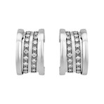 Vintage Bvlgari 18k White Gold B. Zero Diamond Earrings