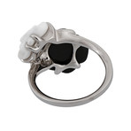 Vintage Chanel 18k White Gold Diamond Ring // Ring Size: 7