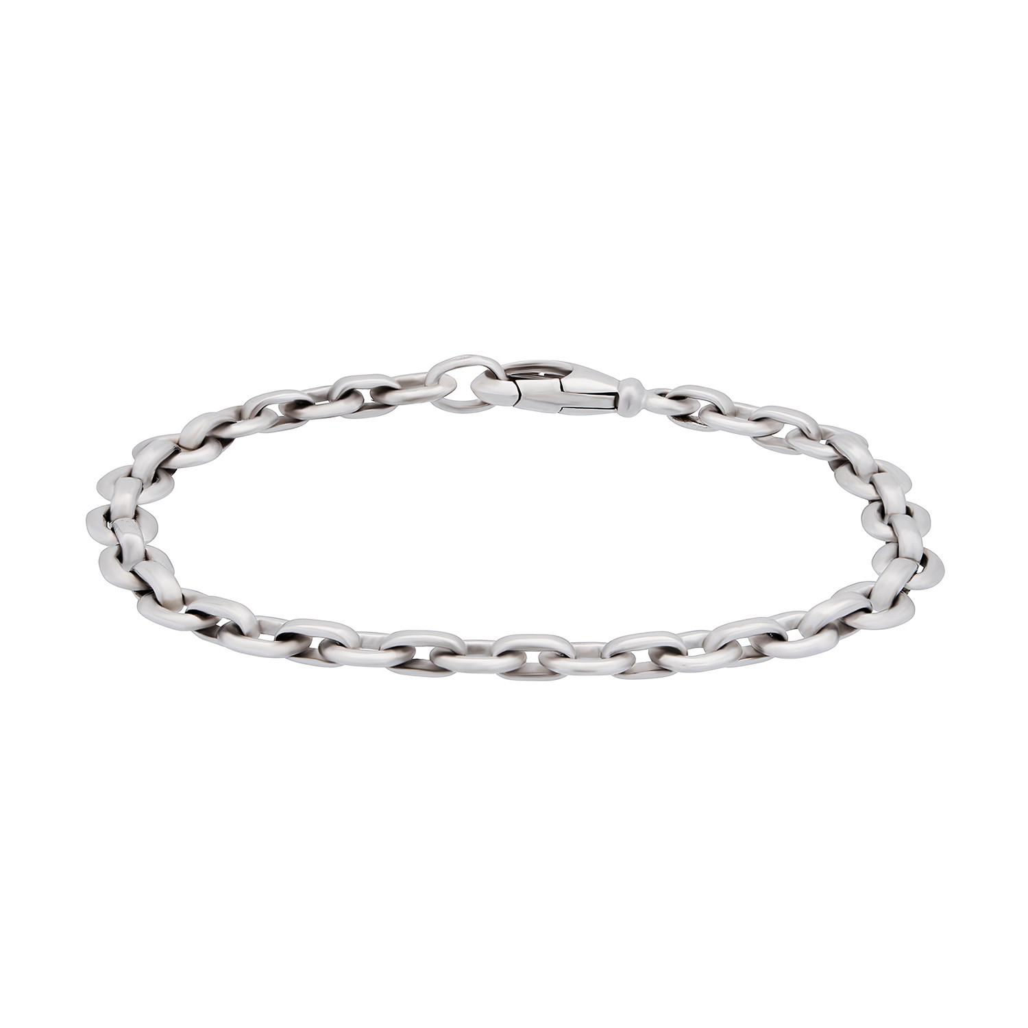 Vintage Cartier 18k White Gold Circle Chain Bracelet // 7