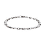 Vintage Cartier 18k White Gold Circle Chain Bracelet // 7"