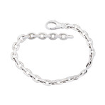 Vintage Cartier 18k White Gold Circle Chain Bracelet // 7"