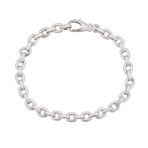 Vintage Cartier 18k White Gold Circle Chain Bracelet // 7"