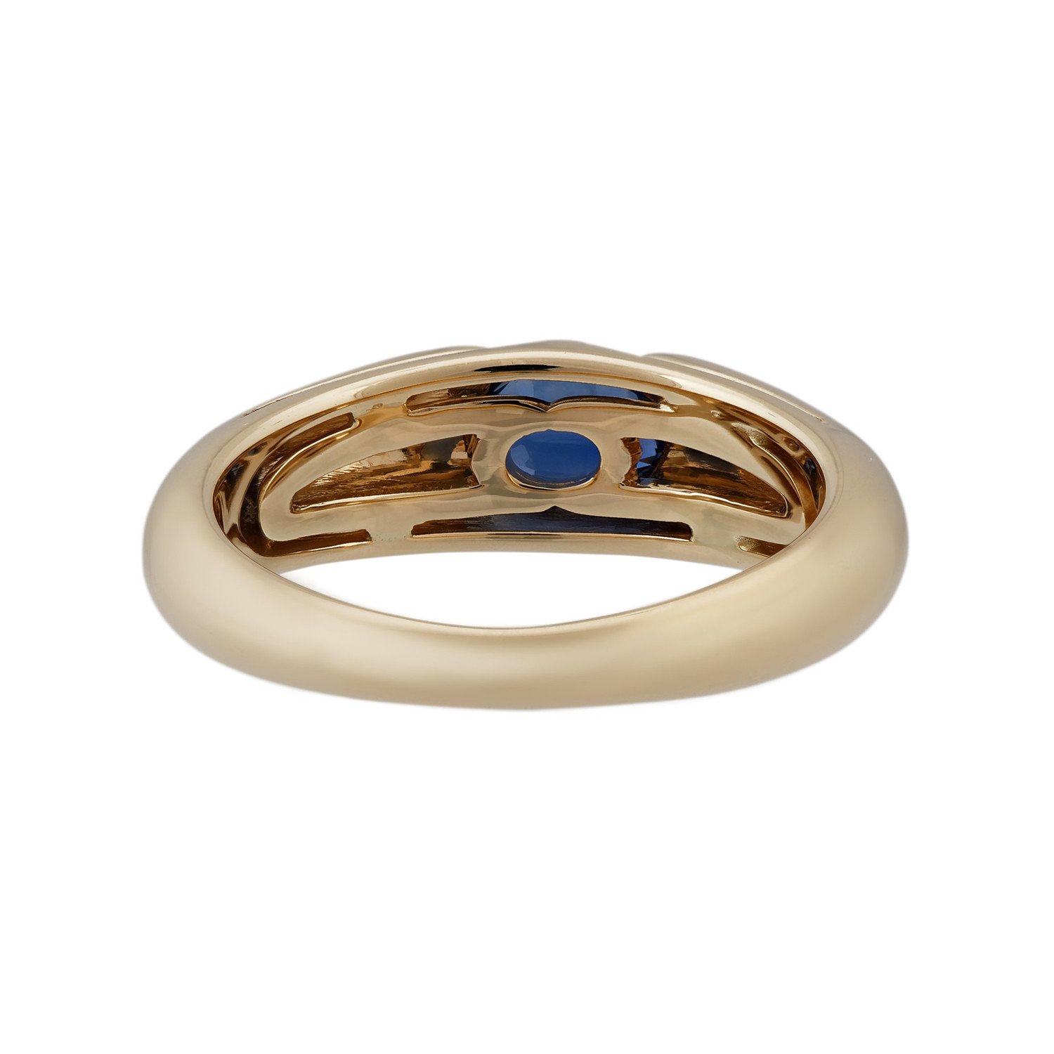 Vintage Bvlgari 18k Yellow Gold Sapphire Ring // Size 5.25 - Women's ...