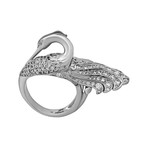 Vintage Carrera y Carrera 18k White Gold Diamond Pave Bird Ring // Ring Size: 6.5