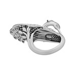 Vintage Carrera y Carrera 18k White Gold Diamond Pave Bird Ring // Ring Size: 6.5