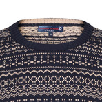 Maximo Pullover // Navy + Beige (XL)