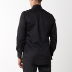Removable Buttoned Tuxedo Shirt // Black (S)
