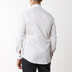 Diagonal Pleated Tuxedo Shirt // White (S)