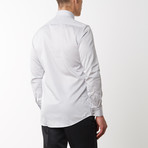 Spread Collar Fitted Dress Shirt // Grey (XL)