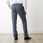Checked Slim Fit Merino Wool Suit // Blue (US: 48R)