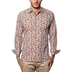 Giles Abstract Print Long-Sleeve Button-Up // Multi Color (S)