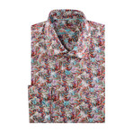 Giles Abstract Print Long-Sleeve Button-Up // Multi Color (XS)