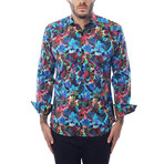 Koke Abstract Print Long-Sleeve Button-Up // Multi Color (M)