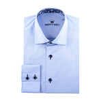 Maddox Solid Long-Sleeve Button-Up // Blue (S)