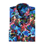 Koke Abstract Print Long-Sleeve Button-Up // Multi Color (XS)