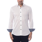 Maddox Solid Long-Sleeve Button-Up // White (S)