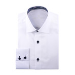 Maddox Solid Long-Sleeve Button-Up // White (M)