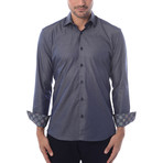 Maddox Solid Long-Sleeve Button-Up // Medium Blue (S)