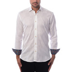Solid Long-Sleeve Button-Up // White (M)