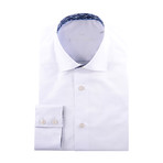 Camo Jacquard Long-Sleeve Button-Up // White (L)