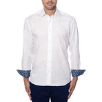 Camo Jacquard Long-Sleeve Button-Up // White (XL)