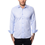Leaves Long-Sleeve Button-Up // Light Blue (XS)