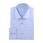 Leaves Long-Sleeve Button-Up // Light Blue (3XL)