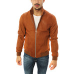 Alessio Genuine Leather Jacket // Brown (XL)