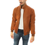 Alessio Genuine Leather Jacket // Brown (XL)