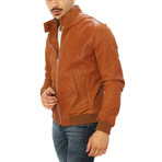 Alessio Genuine Leather Jacket // Brown (2XL)