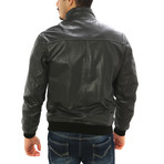 Alessio Genuine Leather Jacket // Charcoal (2XL)