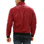 Alessio Genuine Leather Jacket // Red (L)