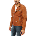 Vincenzo Leather Jacket // Brown (XL)