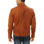 Vincenzo Leather Jacket // Brown (XL)