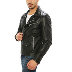 Vincenzo Leather Jacket // Midnight Black (M)