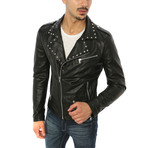 Vincenzo Leather Jacket // Midnight Black (XL)