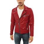 Vincenzo Leather Jacket // Red (2XL)