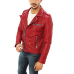 Vincenzo Leather Jacket // Red (2XL)