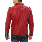 Vincenzo Leather Jacket // Red (XL)