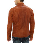 Salvatore Motorcycle Jacket // Brown (XL)
