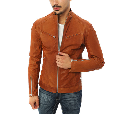 Salvatore Motorcycle Jacket // Brown (XL) - Chicca Tutto Moda - Touch ...