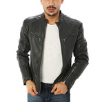 Salvatore Motorcycle Jacket // Charcoal (XL)