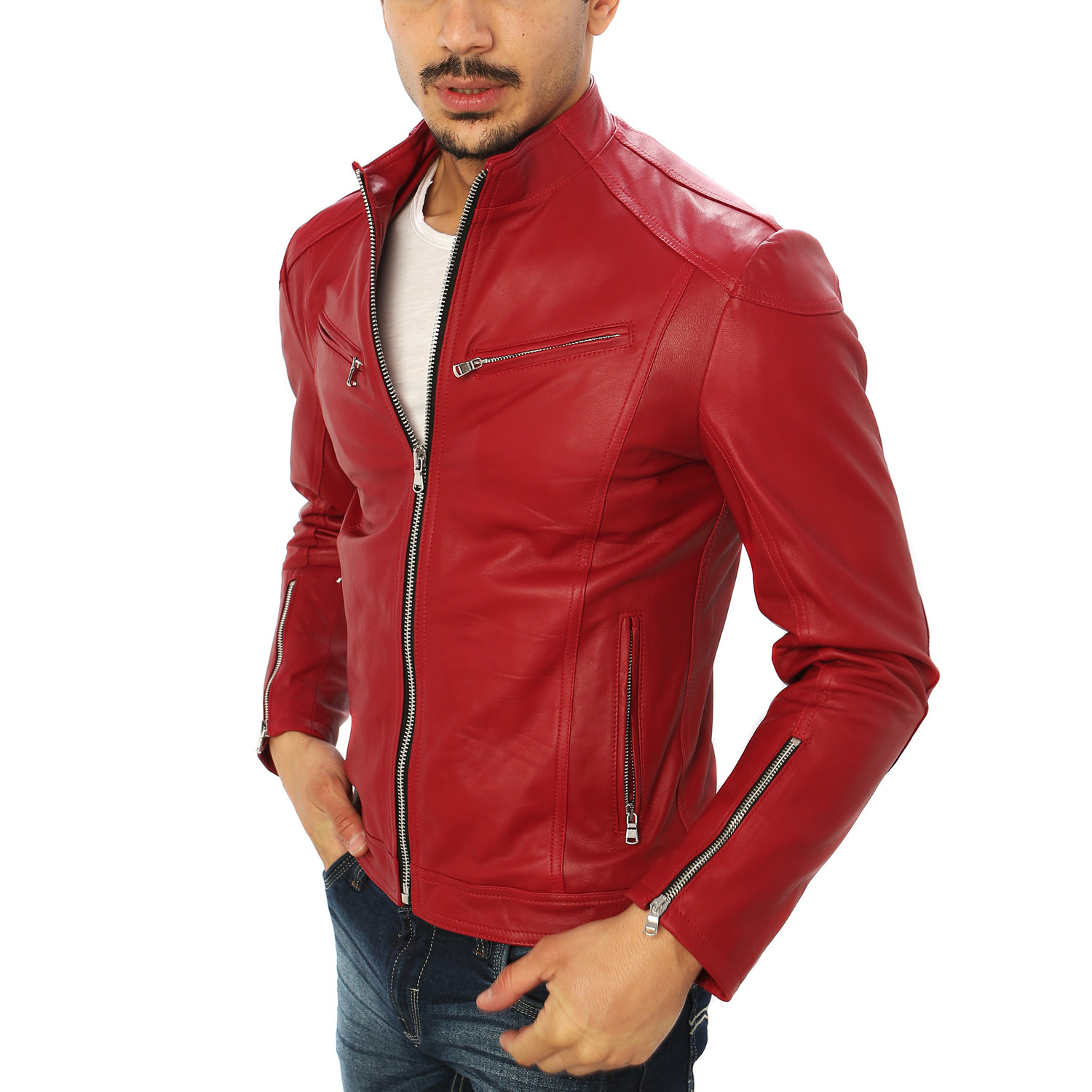 Salvatore Motorcycle Jacket // Red (S) - Arturo Vannini - Touch of Modern