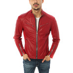Salvatore Motorcycle Jacket // Red (2XL)