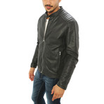 Stefano Motorcycle Jacket // Charcoal (L)