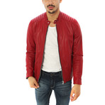 Stefano Motorcycle Jacket // Red (L)