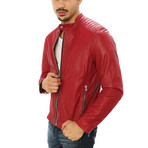 Stefano Motorcycle Jacket // Red (XL)